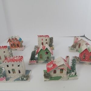 Vintage Miniature Christmas Village Houses